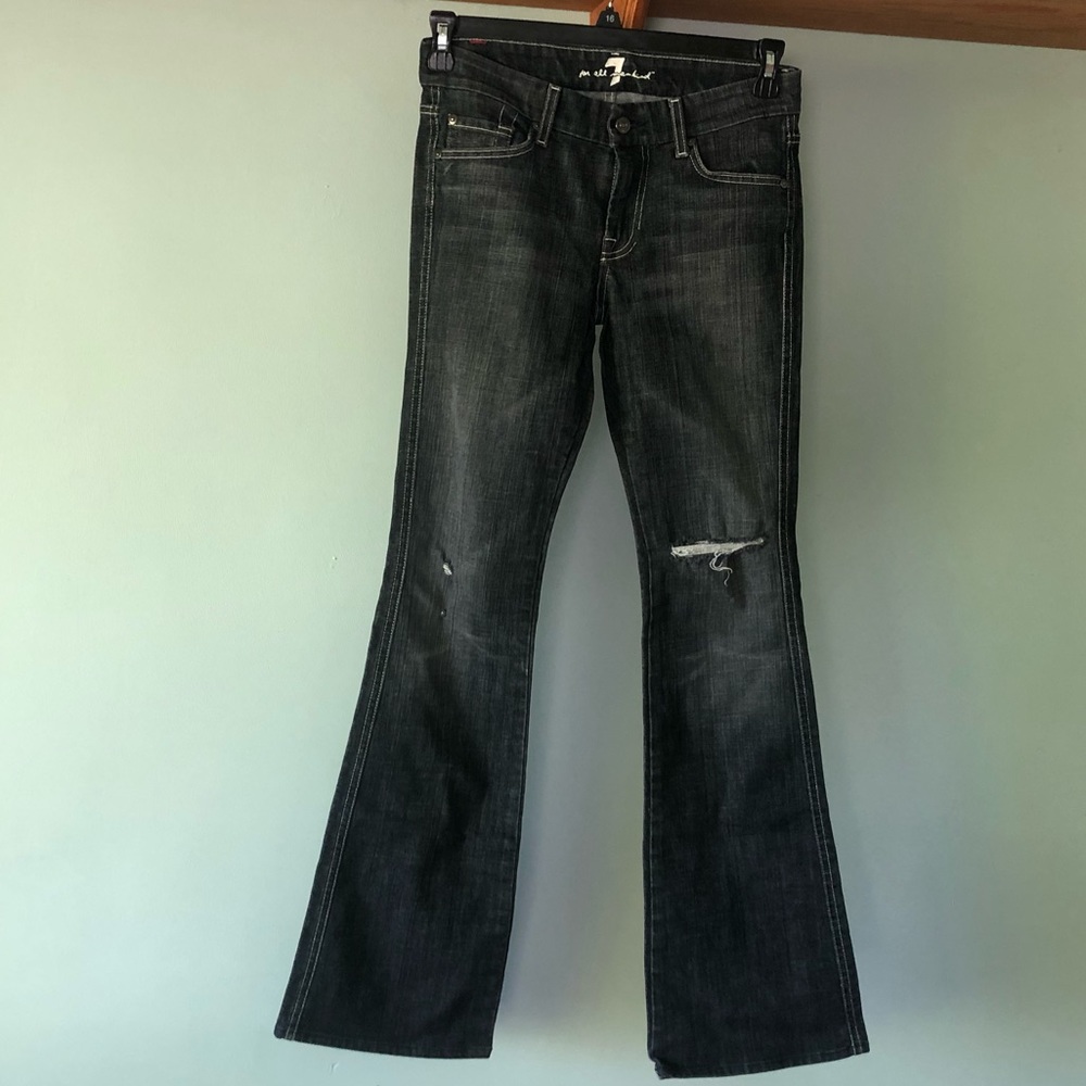 Black flare 7 for all mankind jeans